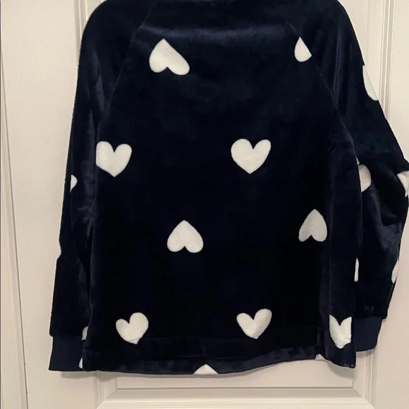 LOFT Navy and White Heart Sweatshirt - Picture 7 of 8